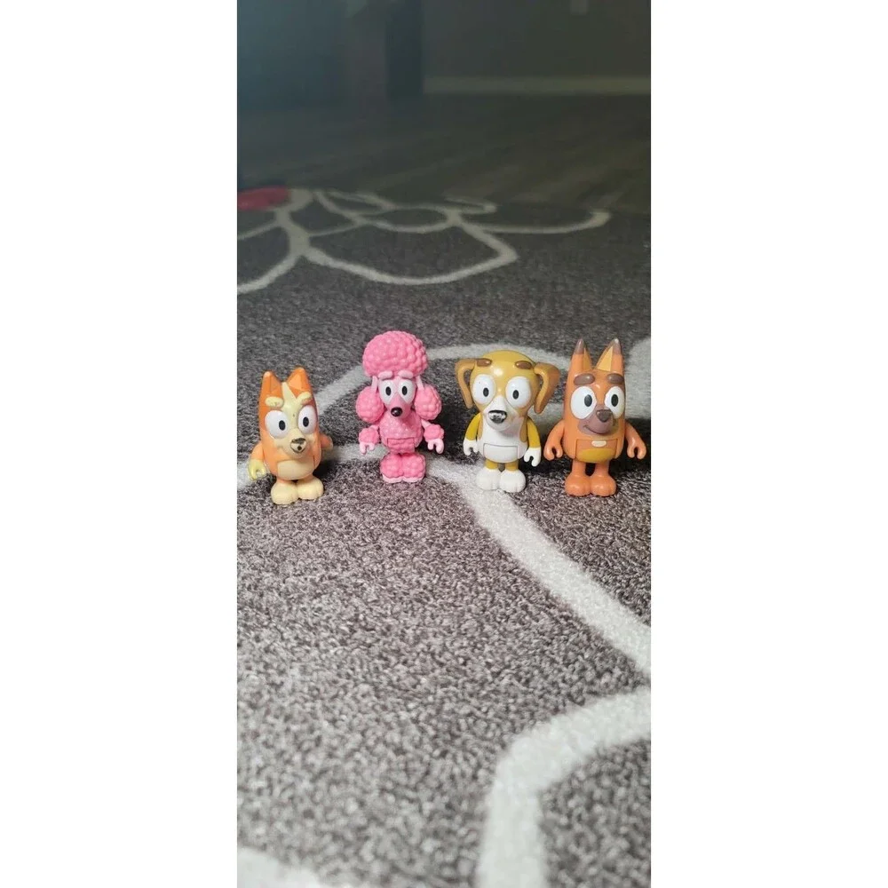 Bluey Figure Lot Bingo Bluey Bandit Muffin Snickers Lucky Cocoa Honey Pretzel